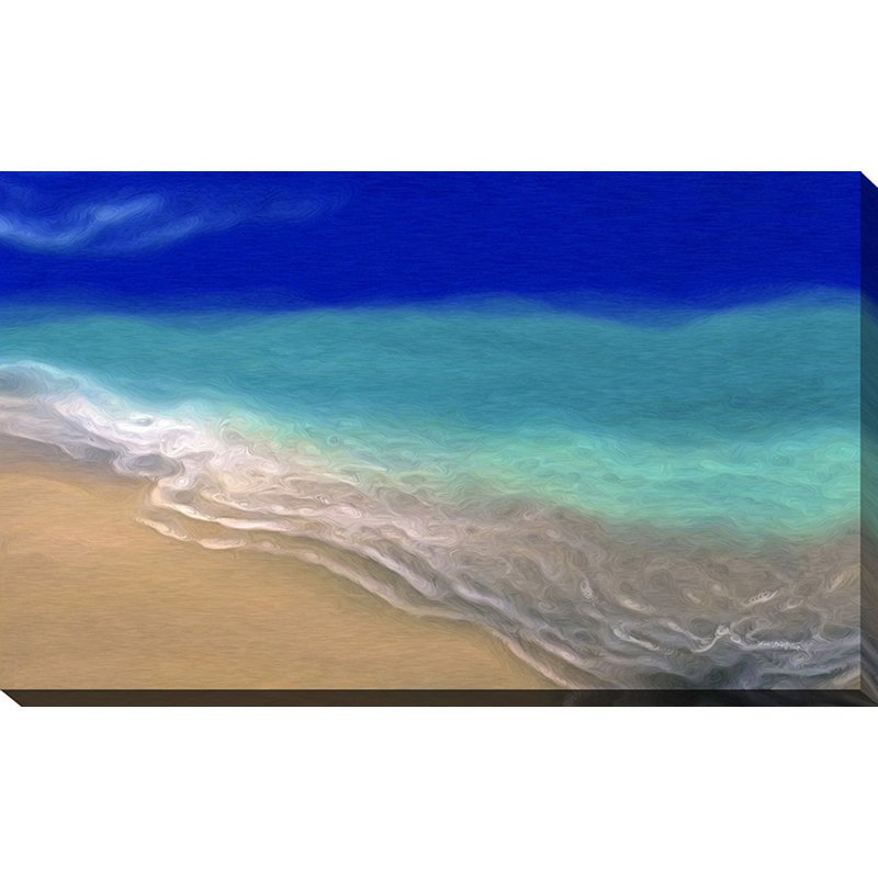 «Beach Scene», reproduction d'art, H 36 po x l 60 po x P 1,5 po, Toile tendue