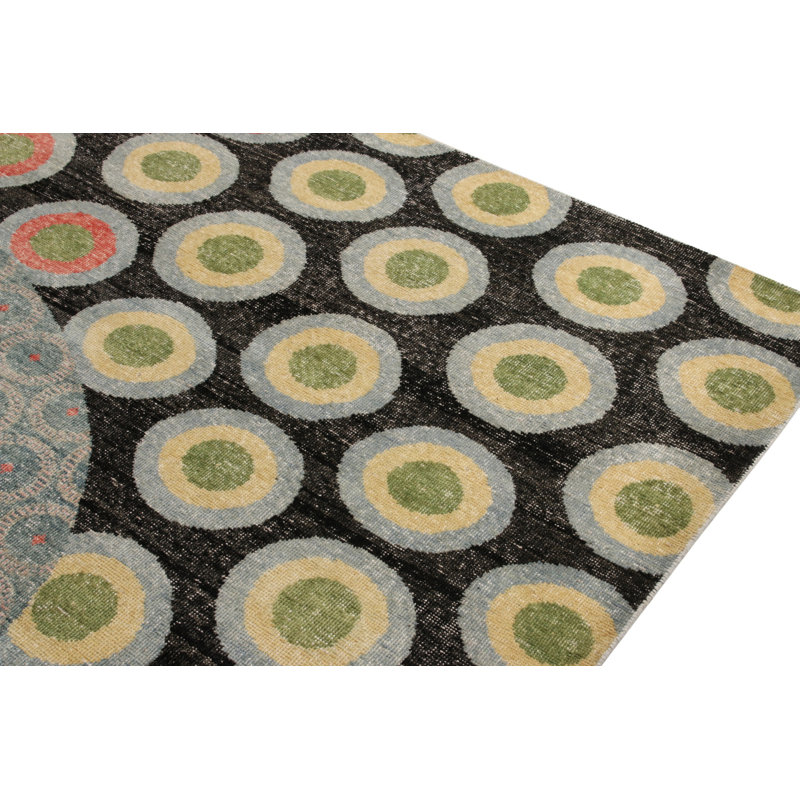 Distressed Homage Hand Knotted Wool Animal Print Area Rug, Rectangle 9' x 12'