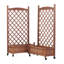 Lit de jardin surélevé avec treillis, ensemble de 2 jardinières en bois et support à plantes avec supports d'escalade