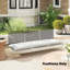 Coussin de chaise longue de patio avec sangles de fixation, blanc crème-1938874531