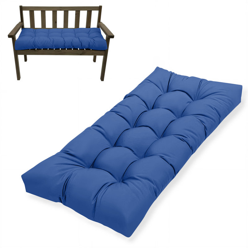 Outdoor Bench Seat Cushion，Features a non-slip sole，a hidden zipper，Patio Chair Cushions,36*14*4 in,blue, Blue, 36" W x 14" D
