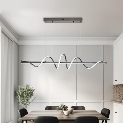 Modern Chandelier Modern Led Pendant Light For Kitchen Island Lighting Dimmable  Creative Snake Shaped Twist Design Modern Led Chandelier For Dining Room Over Table