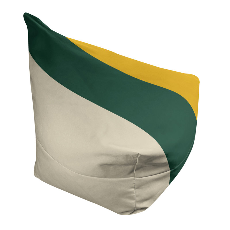 Bean Bag Cover, 42" H x 38" W x 2" D, Minnesota Wheat/Forest Green/Harvest Gold
