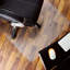 Tapis transparent de chaise de bureau de PVC pour les planchers durs, protecteur de plancher rectangulaire antidérapant transparent pour le bureau à la maison de bois franc de tuile