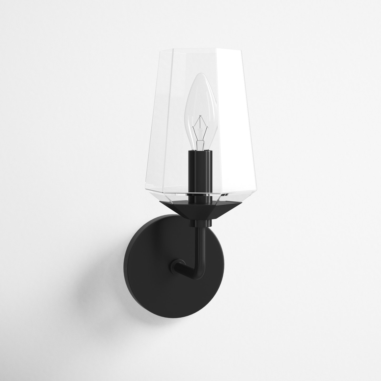 Mauricio Single Transparent Dimmable Bath Sconce, Old Bronze