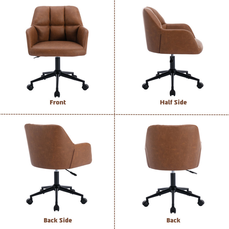 Airionna Ergonomic Adjustable Swivel Chair Office Chair , Brown