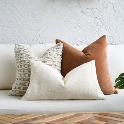 Velours avec macramé et lombaire