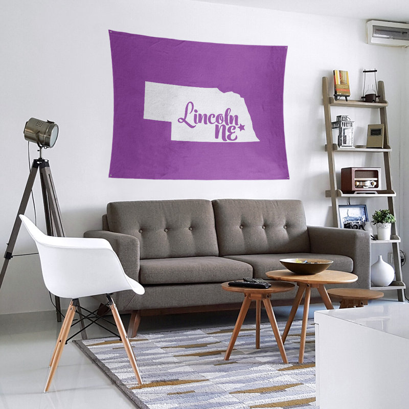 Tapisserie Lincoln Nebraska, H 27,5 po x l 37,5 po, Violet