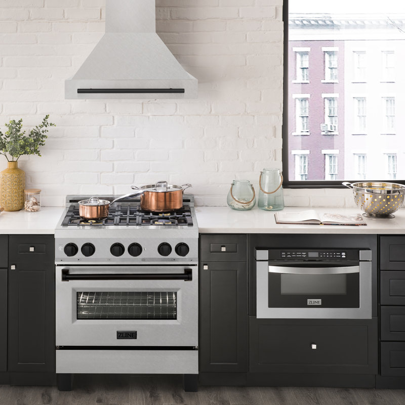 30" ZLINE Autograph Edition Fingerprint Resistant Stainless Steel Range Hood with Fingerprint Resistant Stainless Steel Shell