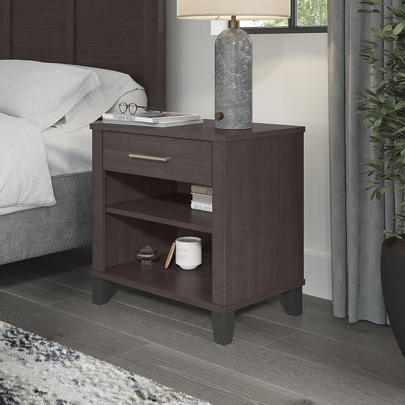 Kaionna 23.66'' W Nightstand, Storm Gray
