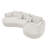 Curved Sofa With Ingenious Shape White
