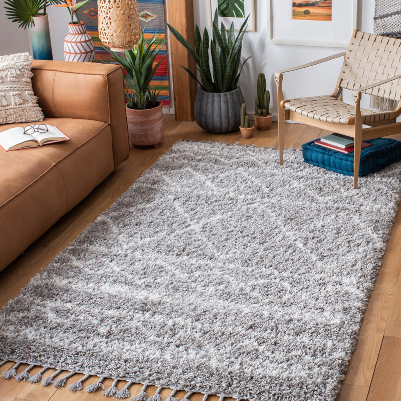 Gillard Pro Lux Shag 400 Performance Southwestern Rug, Rectangle 4' x 6'