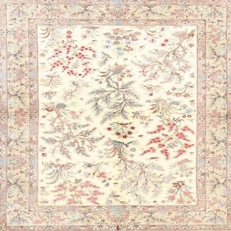 Floral Indoor Rug, Square 7'