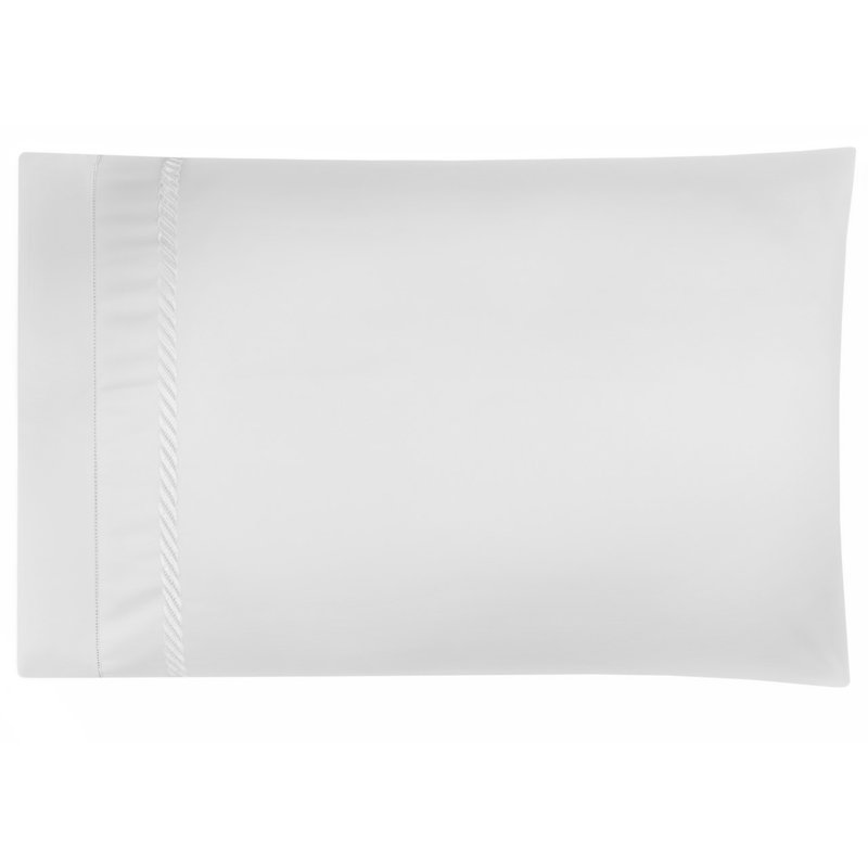 Simone 100% Cotton Sateen pillowcases (pack 2 un), white-white, Standard