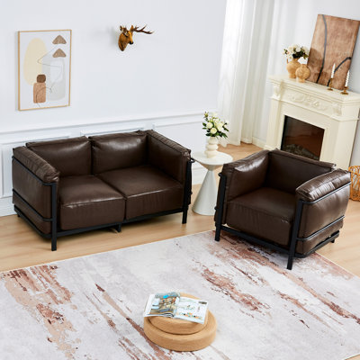 2 - Piece Faux Leather Living Room Set by BASLAR