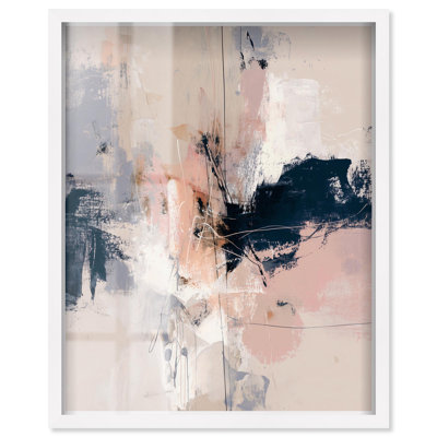 Echo of a Feeling II Shadowbox Print Bathroom Wall Decor by Art Remedy, White Frame, 30 x 36