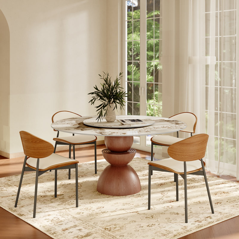 Conlon rond avec plateau tournant, 29.53"H x 47.24"L x 47.24"W, Pandora