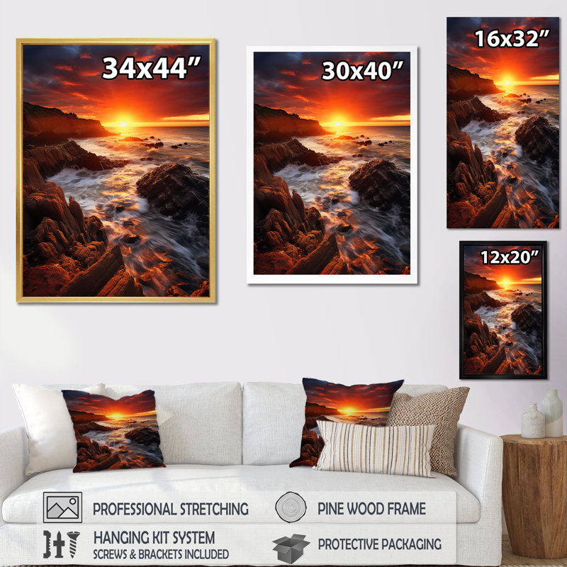 Habiba Beach Golden Sands Ix sur toile, H 40 po x l 30 po x P 1,5 po, Toile tendue