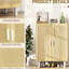 Armoire de cuisine avec grand espace de rangement - portes réglables blanches et naturelles