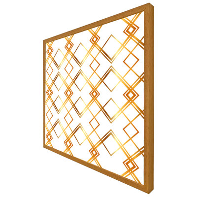 Yokum Geometric Golden Pattern - Single Picture Frame Print