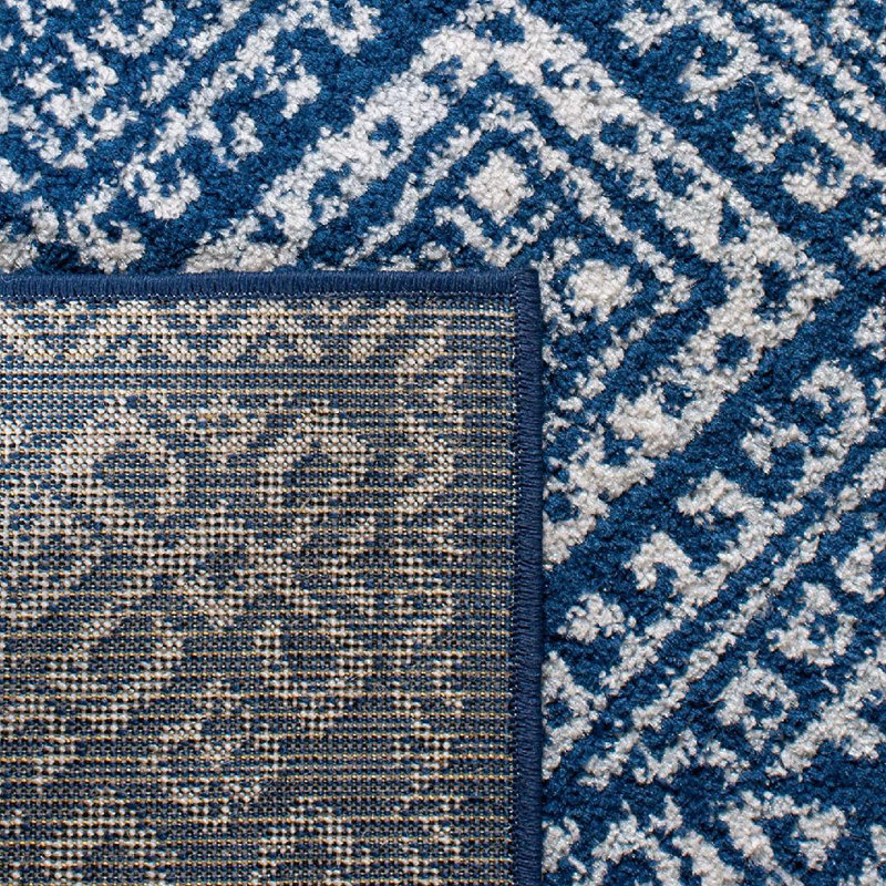 Tapis bleu marine / ivoire Callista, Rectangle 12 pi x 15 pi