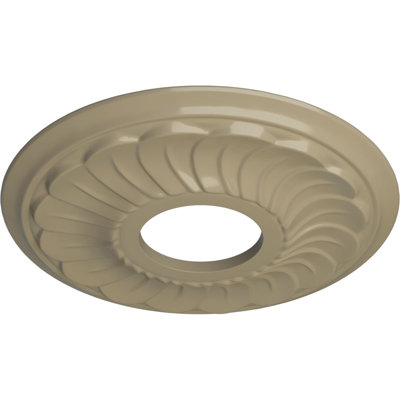 Médaillon de plafond Endurathane Andrea, DE 12 po x P 8 po x P 1/2 po (convient aux auvents jusqu'à 8 po), fini de rêve de minuit peint à la main