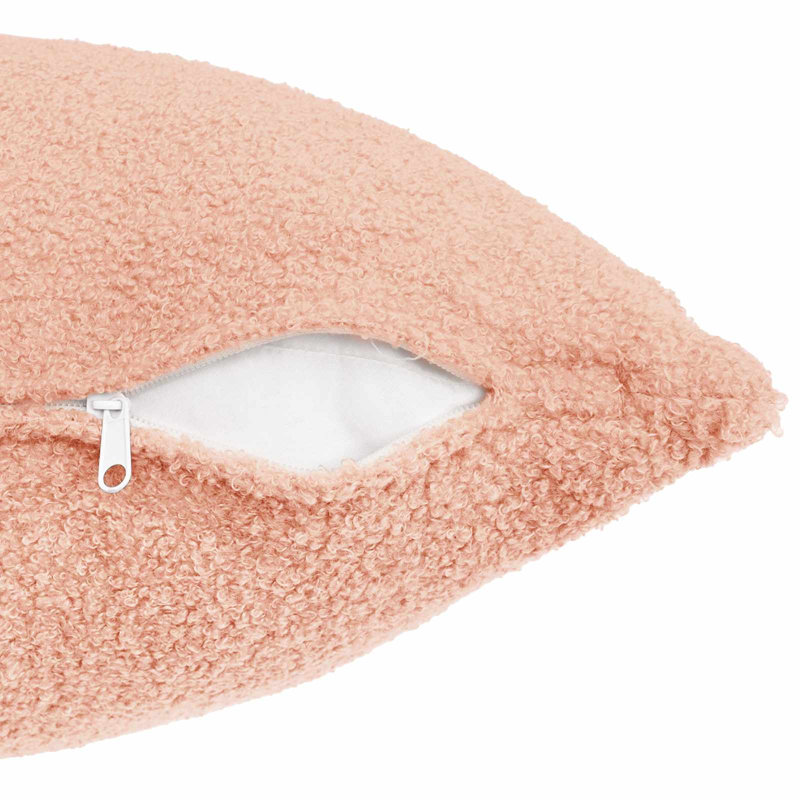 Light Grey Cushion Cover, Square 45cm, Pink