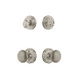 Nostalgic Warehouse Classic Rosette Entry Set with New York Knob