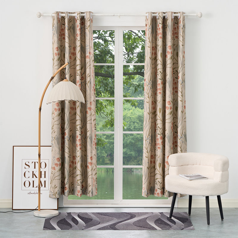 Tringle à rideaux simple réglable Jacarion de largeur totale x 1 po de diamètre, 48" - 120", Blanc