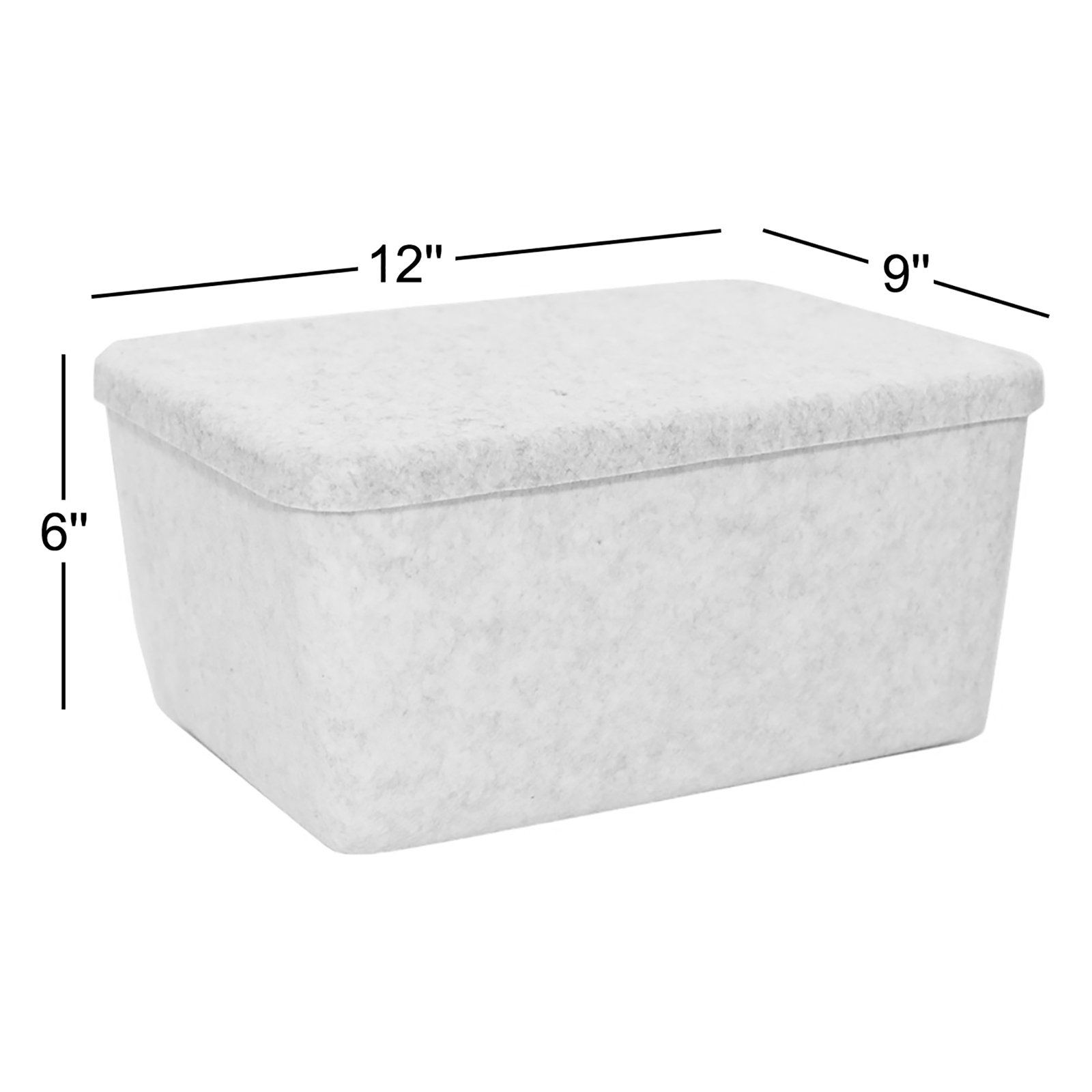 Sculpted Felt Wool Storage Bin, Black