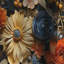 Rideau floral occultant Vintage Tuscan Flowers II - 1 panneau-107534181