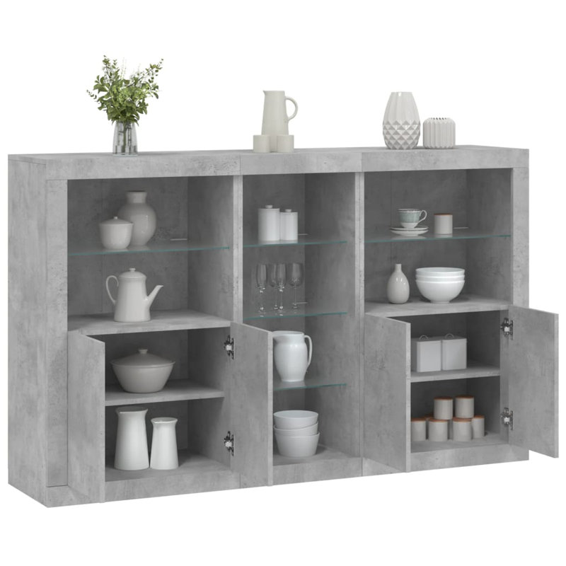 Azizbek 162cm Sideboard, Concrete Grey