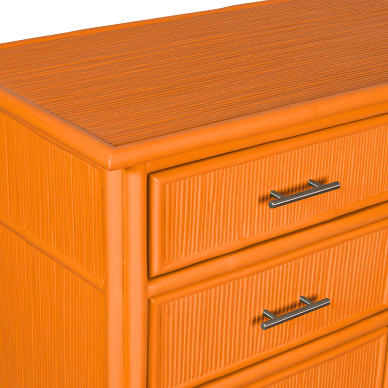 Bermuda 6 - Drawer Dresser, Citrus Orange