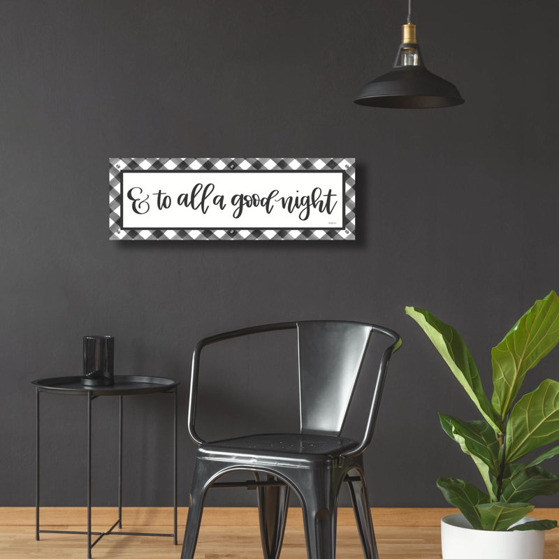 «To All a Good Night» par Imperfect Dust, art mural en verre acrylique, H 12 po x l 36 po