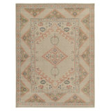 Distressed Homage Hand Knotted Wool Geometric Area Rug