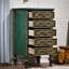 Commode d'appoint en bois vert clair de luxe rétro