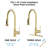 Brushed Gold Kitchen Faucet With Stainless Steel Pull Down And Soap Dispenser - To Scratches, Rust, Spots 360 Swiveling Spout Potent Spray Capacity 1.8Gpm Flow Rate Scratch, Spot Construction-1357280910