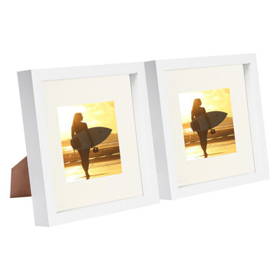 Nicola Spring - White 3D Box Photo Frames