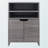Holtman 4-Open Shelf Storage Cabinet in Charcoal Finish, 26'' H X 19.08'' W X 15.70'' D-1787326575