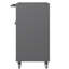 Armoire de rangement en métal - Garage, bureau, maison. Roues verrouillables, plateau surélevé. 4 tiroirs latéraux, tablettes réglables. Solide. Noir / gris pour un usage domestique. Rangement à 360 roulettes.