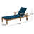Sonntag Outdoor Acacia Wood Chaise Lounge with Table , Cushion Included-475951175
