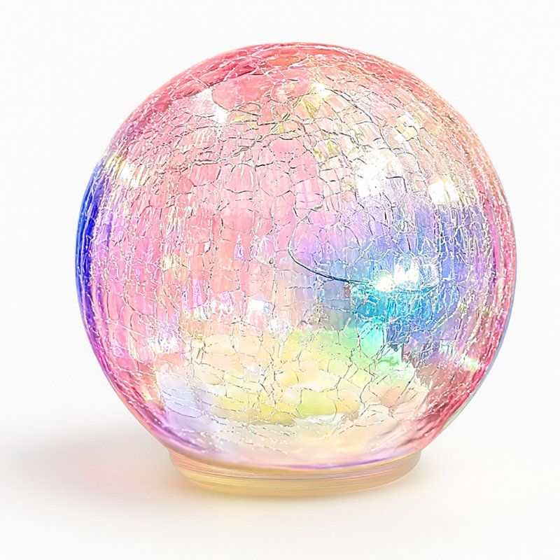Crackle Globe Led Lamp,lighted Glass Orb For Festival Christmas Decoration,gold Mercury Glass Ball Light,night Light, Birthday, Halloween, Christmas, Centerpieces-decorative Gift For Living Room