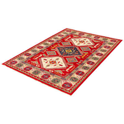 Tapis unique en laine noué à la main 6 pi 8 po x 9 pi 6 po nouvel âge Olicia
