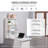 Wall Mounted Fold Out Convertible Desk, Multi-Function Floating Desk with Storage Shelf