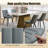 PU Leather Upholstered Dining Chairs, Modern Side Chairs with Metal Legs Gray (Set of 4)-487088045-487088044