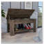 Table de rangement Austin, une tablette de table extensible, quatre pieds, tablette inférieure - brun foncé-44385170