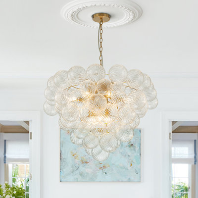 Zachory 9 - Light Iron Dimmable Geometric and Tiered Chandelier