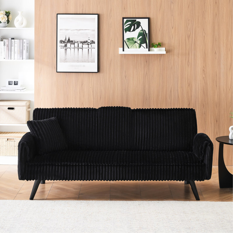 Velours côtelé : apporte texture et style. Chic compact.
