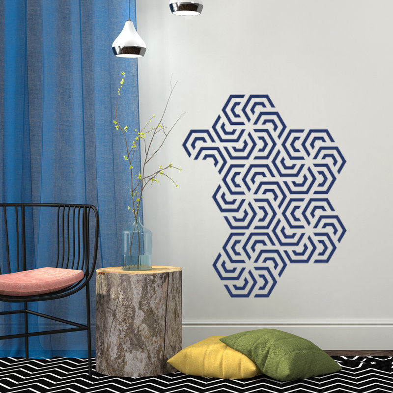 Décalcomanie murale motif à géométrie polygonale