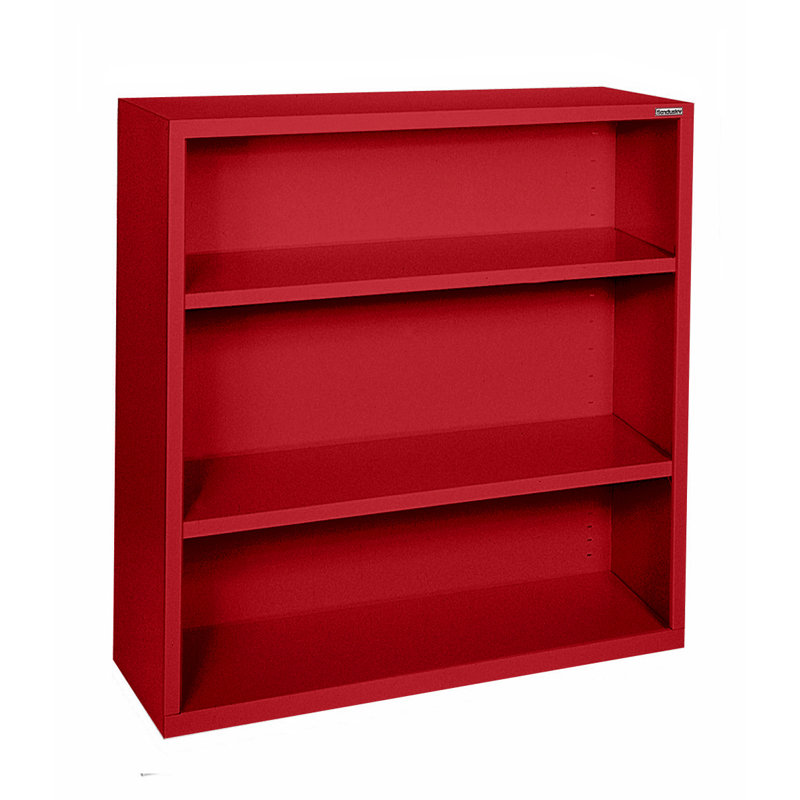 Bookcase, Red, 42" H x 46" W x 18" D